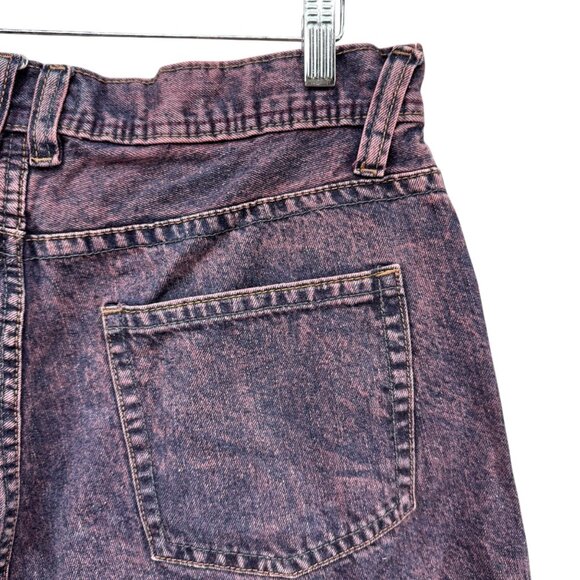 Worior Collection Jean Shorts Mens Purple Acid Wash Denim Button Fly 12" Size 34 - Picture 3 of 10
